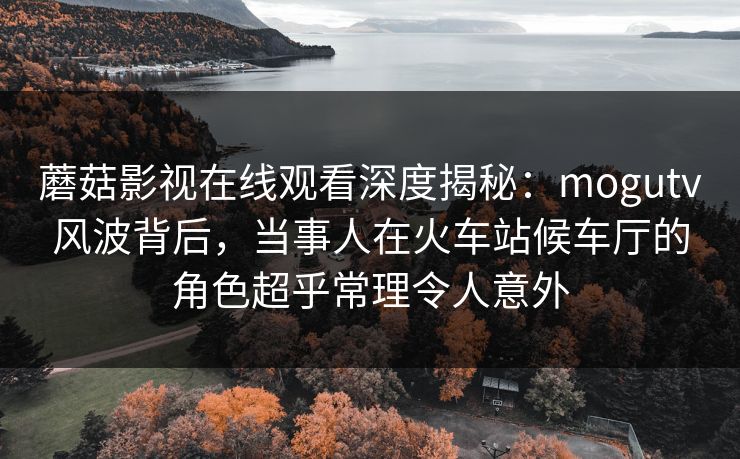 蘑菇影视在线观看深度揭秘：mogutv风波背后，当事人在火车站候车厅的角色超乎常理令人意外