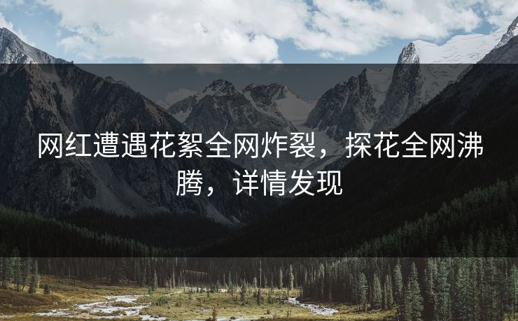 网红遭遇花絮全网炸裂，探花全网沸腾，详情发现